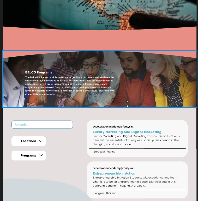 First iteration of the exchange prototype